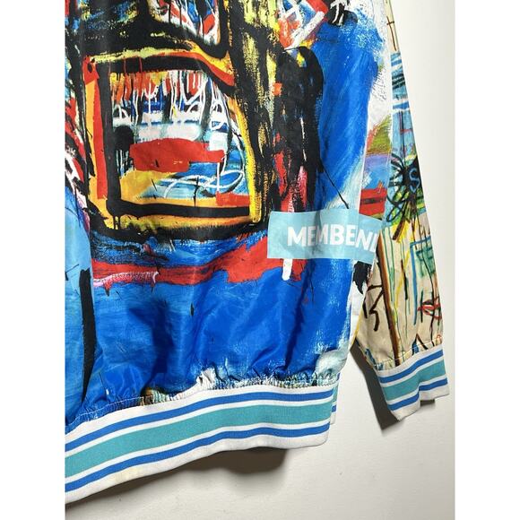 Members Only x Basquiat EUC Multicolor Full Zip Lightweight Jacket M - Picture 8 of 11